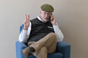 member on phone
